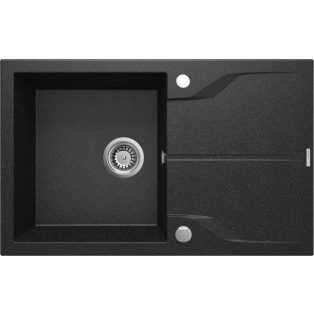   Deante ANDANTE Gránit mosogató 1 medence + csepegtető, 780x490 mm, fekete
