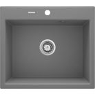 Deante ANDANTE Gránit mosogató, 1 medence, metál szürke, 600 x 520 mm