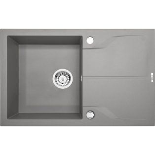   Deante ANDANTE Gránit mosogató 1 medence + csepegtető, 780 x 490 mm, metál szürke