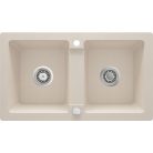 Deante ENIGMA Gránit mosogató, szögletes 2 medence, 780 x 435 x 180 mm BÉZS