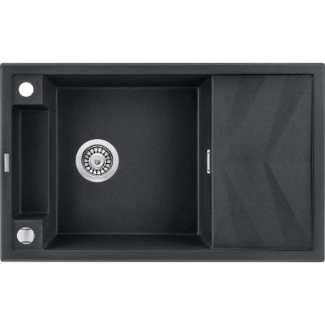 Deante MAGNETIC Gránit mosogató, 1 medence + csepegtető, grafit metál, 820 x 500 x 219 mm