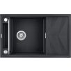   Deante MAGNETIC Gránit mosogató, 1 medence + csepegtető, grafit metál, 820 x 500 x 219 mm