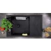   Deante MAGNETIC Gránit mosogató, 1 medence + csepegtető, Nero, 820 x 500 x 219 mm