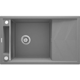   Deante MAGNETIC Gránit mosogató, 1 medence + csepegtető, metálszürke, 820 x 500 x 219 mm