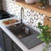   Deante MAGNETIC Gránit mosogató, 1 medence + csepegtető, antracit, 820 x 500 x 219 mm