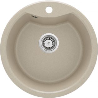   Deante FORTISSIMO Gránit mosogató, kör, 1 medence, 480 x 480 mm, homok